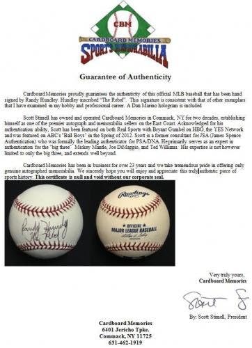 Randy Hundley cubs aláírt aláírt hivatalos MLB baseball A Lázadó auto CBM COA - Dedikált Baseball