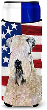 Caroline Kincsek SS4019MUK USA Amerikai Zászló Wheaten Terrier Puha Bevonatú Ultra Ölelkezős a Vékony doboz, Lehet Hűvösebb