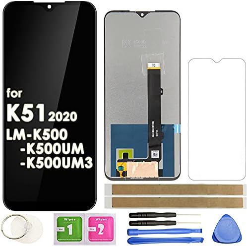 K51 K500 LCD-kijelző Csere-Touch Kijelző Digitalizáló Közgyűlés (Fekete), hogy az LG K51 K500 LM-K500UM LM-K500UM3 LM-K500MM