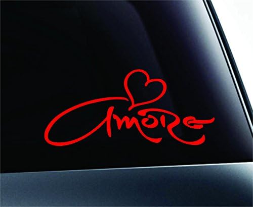 Amore Szív Szöveg Szív Szimbólum Matrica Fura Autó, Teherautó Matrica Ablak (Piros)