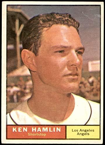 1961 Topps 263 KI Ken Hamlin Los Angeles Angels (Baseball Kártya) (Alsó Határ Színek Előtt Kiterjesztése Alatt a Határ