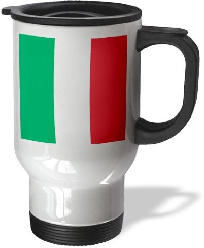 3dRose Zászló Olaszország Tér olasz Zöld Fehér Piros Függőleges Csíkok Európai Európa Világ Rozsdamentes AcélUtazási
