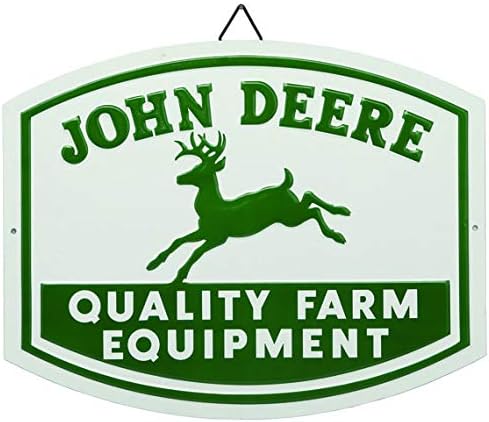 Open Road Márka John Deere Minőségi Mezőgazdasági Berendezések Dombornyomott Fém Tábla - Veterán John Deere Jele, a