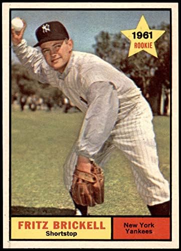 1961 Topps 333 Fritz Brickell New York Yankees (Baseball Kártya) NM/MT Yankees