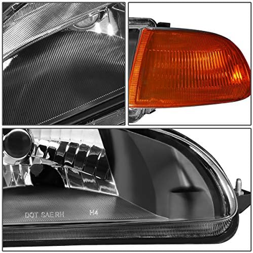 Fekete Ház Tiszta Sarokban Fényszóró Fejét Lámpák+Szerszám Készlet Kompatibilis a Honda Civic 2/3Dr 92-95