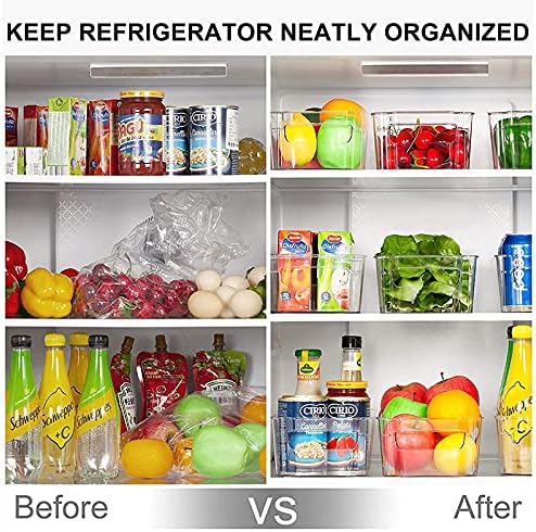 YYDSHEN Hűtőben Tárolás Tiszta Rakható Kamra Bin Hűtőszekrény, Fagyasztó, konyhaszekrény-Ingyenes BPA, Műanyag Étel