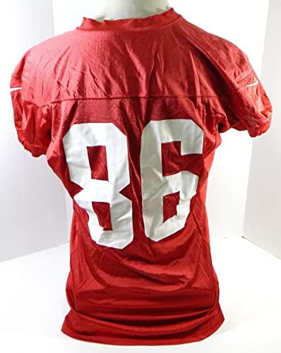 2012-es San Francisco 49ers Brian Jennings 86-Os Játék Használt Piros Gyakorlat Jersey XL 826 - Aláíratlan NFL Játék