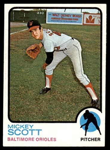 1973 Topps 553 Mickey Scott Baltimore Orioles (Baseball Kártya) EX/MT Orioles