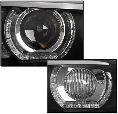 ZMAUTOPARTS 3D-s Halo Fekete Projektor Fényszóró Fényszóró A 2007-2010 BMW 3-as Sorozat E92 E93 Coupe