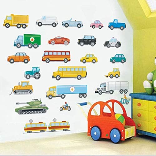 Runtoo Autó Járművek Fali Matricák Közúti Közlekedési Fali Matricák a Gyerekek Óvodába Fiúk Játszószoba Dekoráció