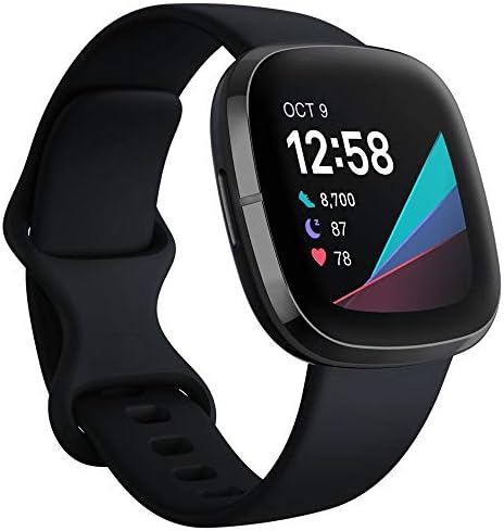 Fitbit - Értelemben Fejlett Egészségügyi Smartwatch - Ezüst (Felújított)