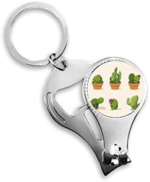 Kaktusz Pozsgás Növények Cserepes Növény Illusztráció Köröm Zimankó Gyűrű Kulcstartó Sörnyitó Clipper