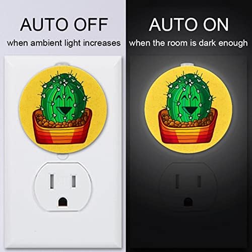 2 Csomag Plug-in Éjjeli LED-es Éjszakai Fény, az Alkonyat-hogy-Hajnal Érzékelő Gyerek Szoba, Gyerekszoba, Konyha, Sárga