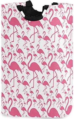 visesunny Nagy Kapacitású Szennyesben Kosár Rózsaszín Flamingó Vízálló Oxford Szövet, Tároló Kosarak, Hálószoba, Fürdőszoba,