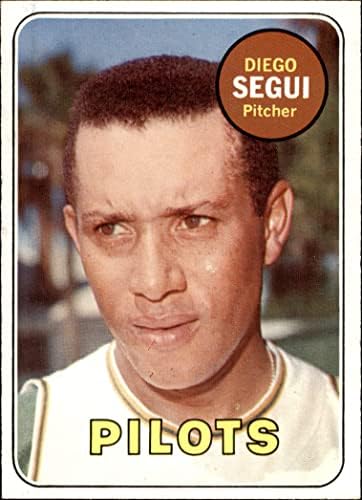 1969 Topps 511 YN Diego Segui Seattle-Pilóták (Baseball Kártya) (Diego & Dobó a Sárga Levelek) NM-es Pilóták