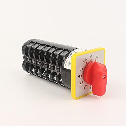 LW5-16-os Kapcsoló 7-Es Pozíció Választó Kapcsoló, Fekete/piros robbanásbiztos Rotary Switch - (Szín: Piros, Standard: