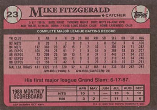 1989 Topps 23 Mike Fitzgerald NM-MT Kiállítások