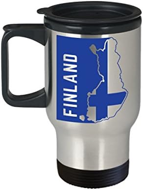Finnország Zászló | Finn Zászló | Bögre | Finnország Büszkeség | Bögre | Rozsdamentes Acél
