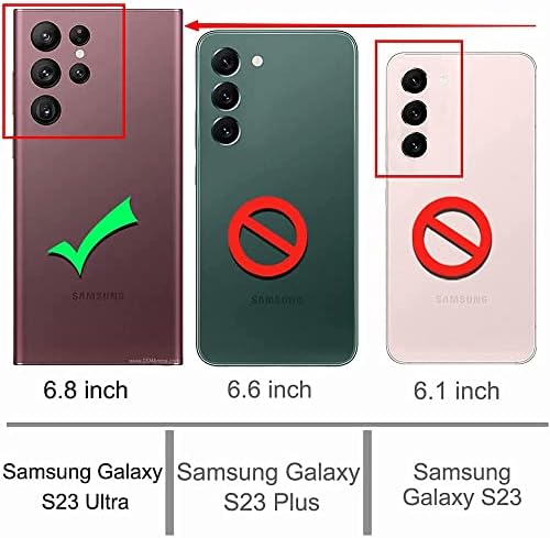Samsung Galaxy S23 Ultra Esetben, Samsung S23 Ultra 5G Tárca az Esetben, MEUPZZK Aranyos Pillangó Prémium PU Bőr [Kitámasztó][Card