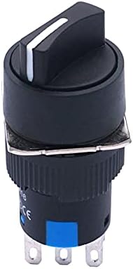EPANO 16mm 2 2 NC Reteszelés Karbantartott Három 3-állású Forgó Selector Válassza ki Kapcsoló 250V 5A LA16-20X31