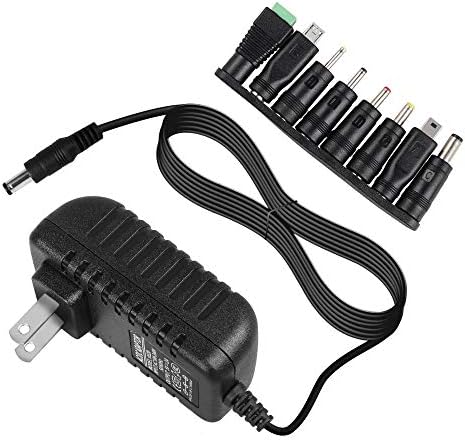Univerzális AC DC 5V 1A 2A/2000mA Tápkábel Adapter Töltő 8 Változó Plug Tippek (Tartalmazza 5,5 mm / 3,5 mm / Mini USB/Micro