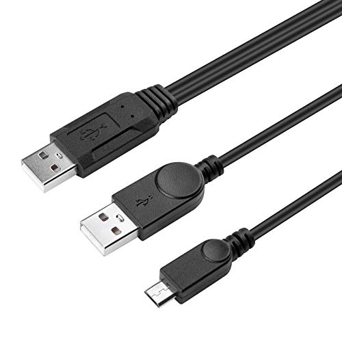 Tápkábel Csere Roku Express 4K+ 2021, TV Stick 3rd Gen/4K-Max/Lite - Kettős USB Töltő Kábel (3 Csomag)