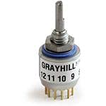 OEM Grayhill M3786/35-063, Rotary Switch SP4T 4 Flatted Tengely PC Csapok 0.2 EGY 220VAC 28VDC (2 Elem)