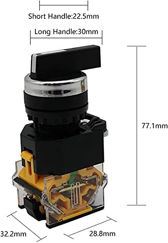 CZKE 22mm Választó Gomb Rotary Switch Reteszelés Pillanatnyi 2NO 1NO1NC 2 3 helyezze DPST 10A 400V hálózati Kapcsoló