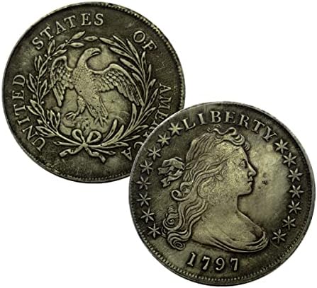 Amerikai 1797 Szabadság-Szobor Emlékérme Ezüst Dollár Külföldi Érme Hullám Fejét Ezüst Kerek Ősi Érme-Antik Érme