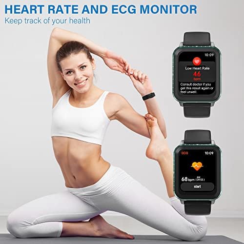 Intelligens Karóra Ajándék Férfiak, Nők, Egészség, Fitness Smartwatch a pulzusszám iphone kompatibilis,1.7 Teljes érintőképernyő