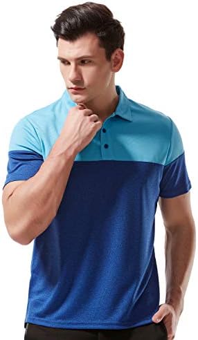 JUTONHDL Póló Férfi Gyors Száraz Kültéri Golf Polo Shirt UPF 50+ fényvédő Rövid Ujjú Póló
