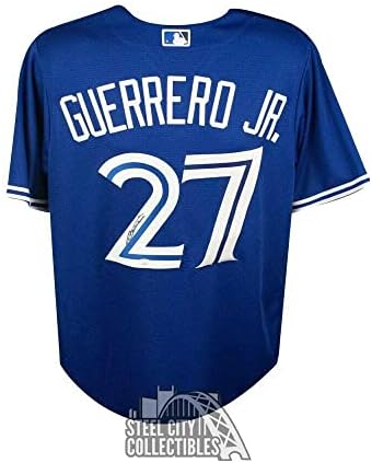 Vlagyimir Guerrero Jr Dedikált Toronto Blue Jays Nike Baseball Jersey SZÖVETSÉG COA - Dedikált MLB Mezek