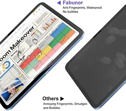 Fabunor [2 Csomag Paperfeel képernyővédő fólia Kompatibilis iPad 10 Generáció 2022 (10.9 Hüvelyk), Matt PET Fólia Rajz
