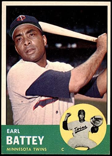 1963 Topps 410 Earl Battey Minnesota Twins (Baseball Kártya) NM Ikrek