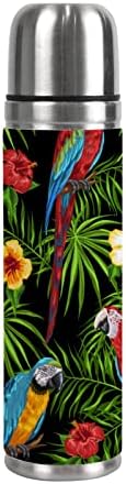 Vantaso Víz Üveg Vákuum Lombik Papagáj Madár, Virág Virág Trópusi Dzsungel Állat duplafalú Hőszigetelt Bögre Bögre 500ml