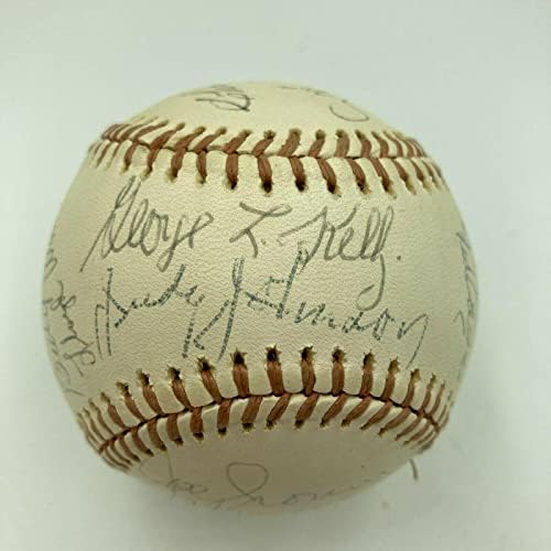 HOF Multi Aláírt Baseball Lloyd Waner Stan Musial Ernie Bankok George Kelly SZÖVETSÉG - Dedikált Baseball