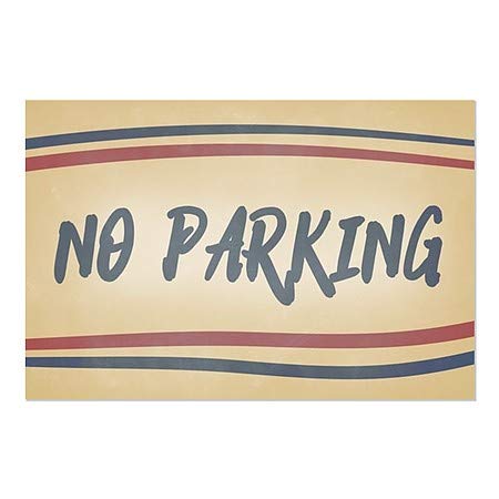 CGSignLab |Nem, Parkolás -Nosztalgia Csíkos Ablak Ragaszkodnak | 30x20