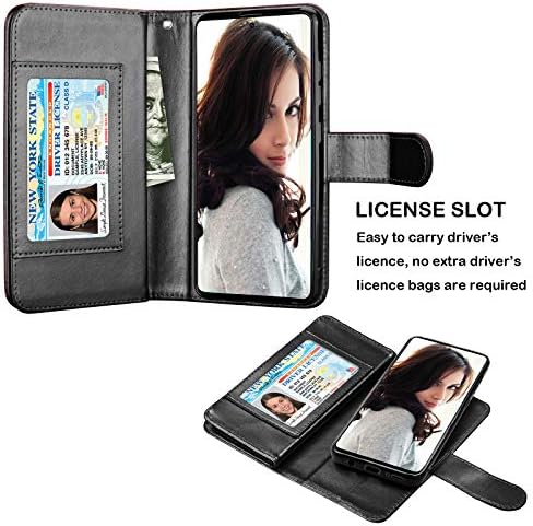 NJJEX Galaxy A71 5G az Esetben a Samsung Galaxy A71 5G Tárca az Esetben, [9 Kártya Slot] PU Bőr ID Hitel Jogosult Folio