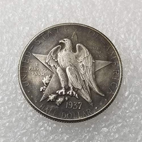 Kézműves Egyesült Államok 1937 D Texas Emlékmű Réz Ezüst Érmék SouvenirsCoin Gyűjtemény Emlékérme