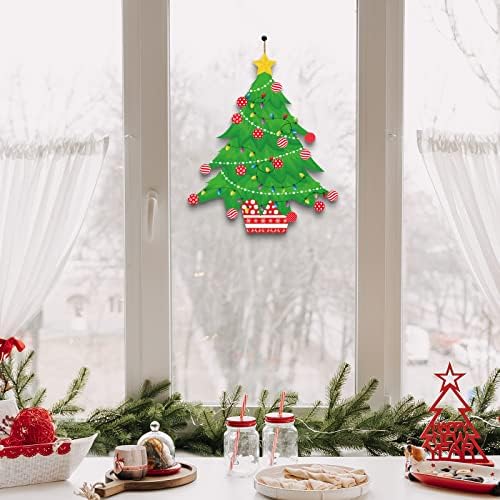 chiazllta Boldog Karácsonyt Fa Lóg Alá Ajtó Dekoráció, karácsonyfa Üdvözlő Táblát, Otthon Beltéri Kültéri Parasztház