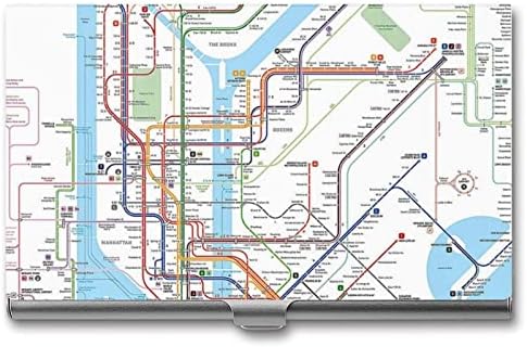 New York-i Metró Térkép Üzleti IGAZOLVÁNY Jogosultja Silm Esetben Szakmai Fém névjegykártya Szervező Zseb