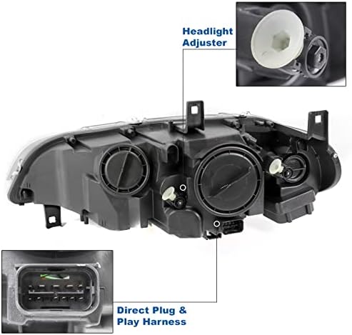 ZMAUTOPARTS Projektor Fényszóró Fényszóró Fekete Utas Kompatibilis a 2011-2014-es BMW X6 E71 [Gyári HID/AFS]