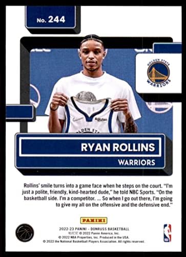 RYAN ROLLINS RC 2022-23 Donruss 244 NM+-MT+ NBA Kosárlabda Harcosok Névleges Újonc