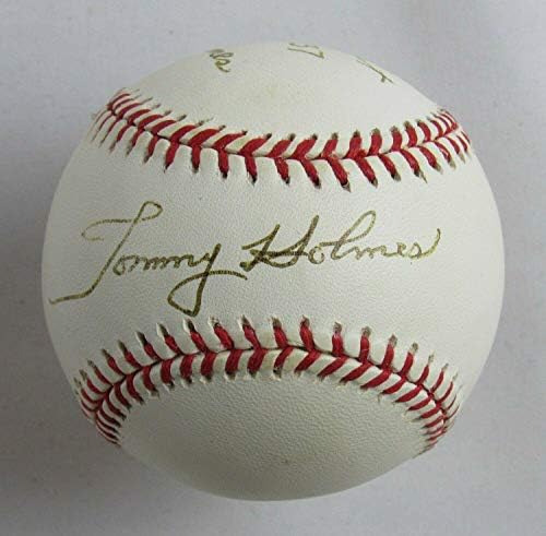 Tommy Holmes Aláírt Automatikus Aláírást Rawlings Baseball B121 - Dedikált Baseball