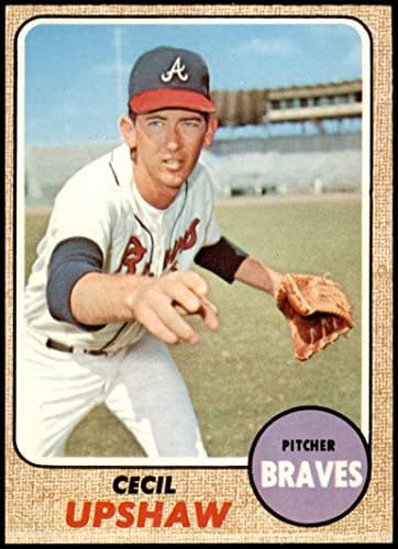 1968 Topps 286 Cecil Upshaw Atlanta Braves (Baseball Kártya) EX Bátrabbak
