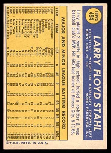 1970 Topps 494 Larry Stahl San Diego Padres (Baseball Kártya) EX/MT Padres
