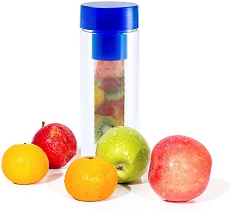 eBuyGB Újrafelhasználható BPA Mentes Tritan Gyümölcs Infúzió Sport Víz Üveg Teljes Hosszában a Vért Rúd Biztonsági Csavar-A