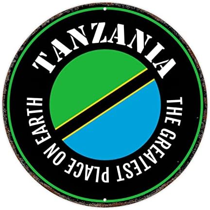 Hazafiak Fém Alumínium Jel a Legjobb Hely A világon Tanzánia Kerek Adóazonosító Jel Tanzánia Tin Poszter Wall Art Jel