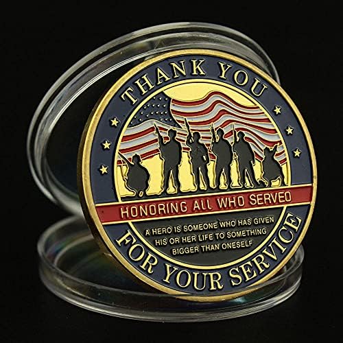 Köszönöm A Szolgáltatás Egyesült Államok Veterán Emlék Érme Aranyozott Gyűjthető Ajándék Tiszteletére Megemlékező Kihívás