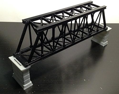 Outland Modell Vasút Rácsos Híd Fekete (Egyetlen szám) a Piers Z Skála